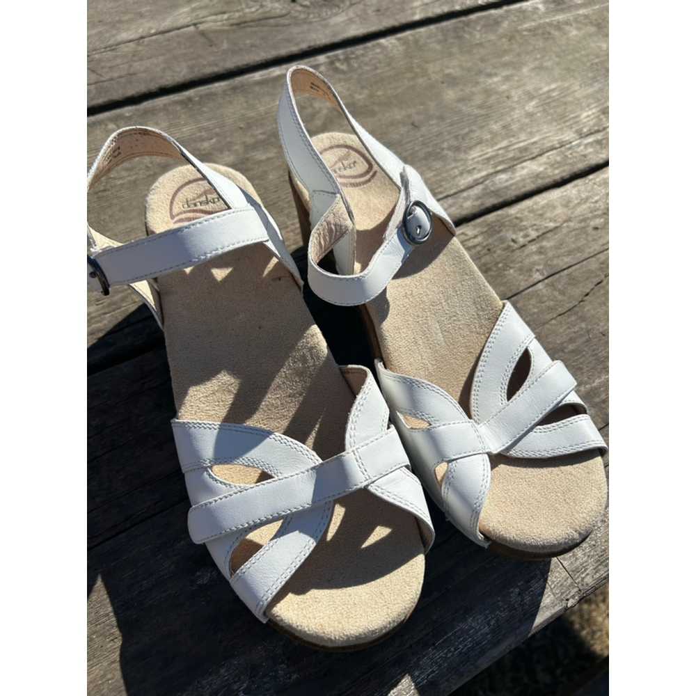 Dansko white sandals size 42